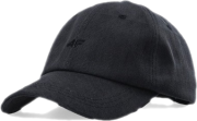 4F Czapka z daszkiem strapback męska - głęboka czerń L