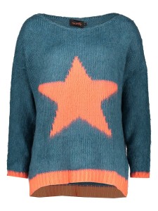 miss goodlife Sweter "Star" w kolorze morsko-brzoskwiniowym rozmiar: M