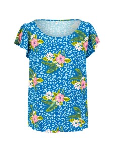 Blutsgeschwister Bluzka "Frilly" w kolorze niebieskim rozmiar: S