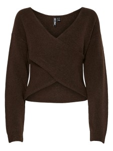 Pieces Sweter w kolorze brązowym rozmiar: M