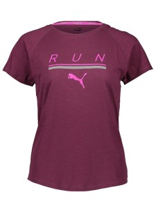 Puma Koszulka funkcyjna "Run" w kolorze bordowym rozmiar: S