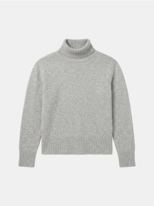 Sweter z golfem - szary