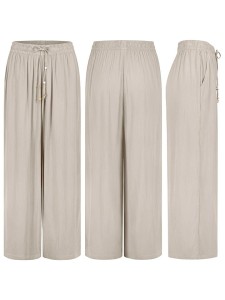 Eight2Nine Spodnie w kolorze beżowym rozmiar: XXL