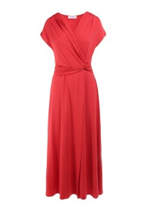 Czerwona Sukienka Kopertowa Chloriera