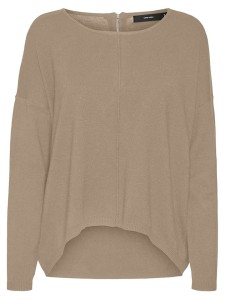 Vero Moda Sweter w kolorze jasnobrązowym rozmiar: XS