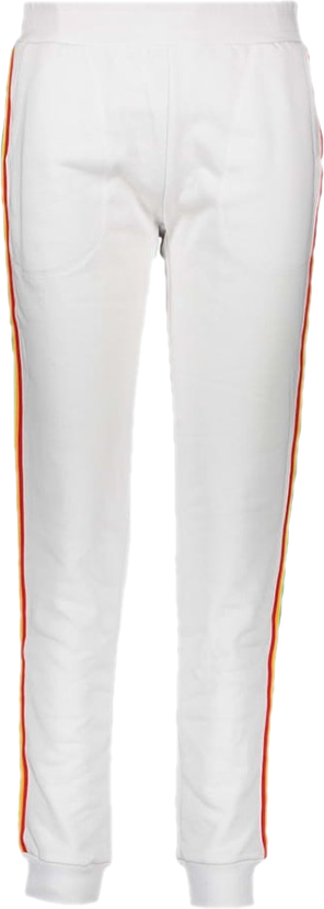 LASCANA Spodnie dresowe "Rainbow" w kolorze białym rozmiar: 32/34