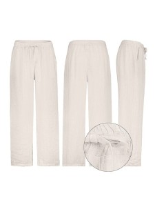 Eight2Nine Spodnie w kolorze beżowym rozmiar: M/L