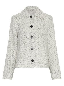 MOSS COPENHAGEN Kurtka koszulowa "Aiste Abriella" w kolorze kremowo-czarnym rozmiar: M/L