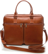 Torba skórzana na ramię, laptopa SOLIER brązowy vintage SL01