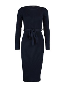 trendyol Sukienka dzianinowa w kolorze granatowym rozmiar: S