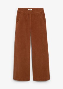 Spodnie sztruksowe high-waist z mieszanki bawełny